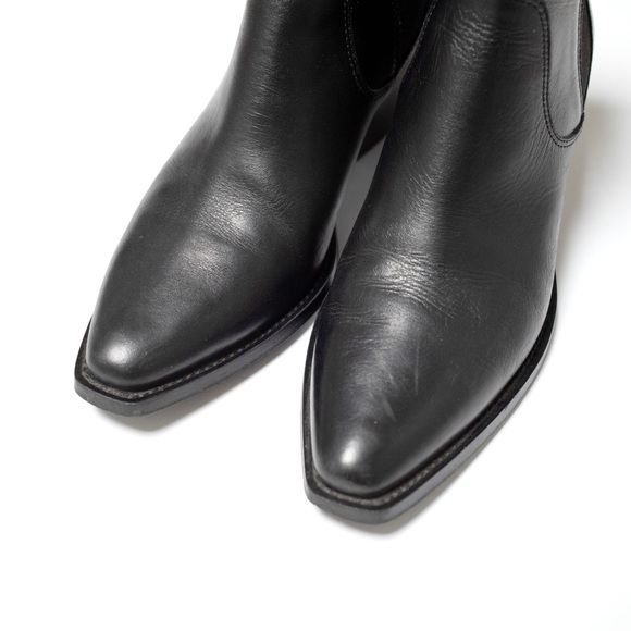 EVERLANE | 🍂 the western boot black leather pull on bootie | size 8.5 - Picture 3 of 12